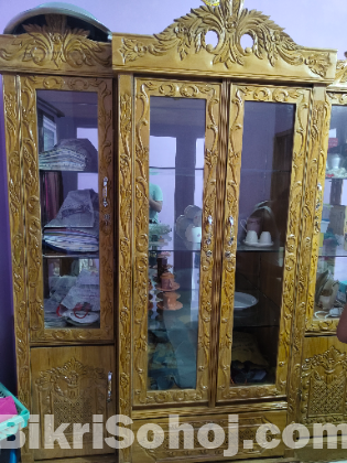 3 Part Showcase সেগুনকাঠের একদমই নতুন শোকেজ
